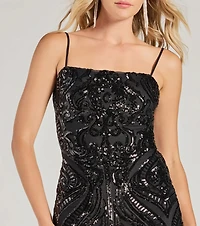 Aitana Lace-Up Bodycon Sequin Mini Dress