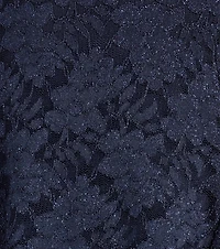 Ayzel Lace-Up A-Line Glitter Lace Dress
