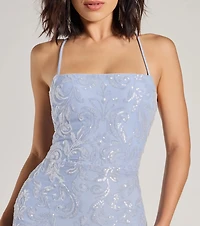 Brynlee Sequin Embroidered Bodycon Dress