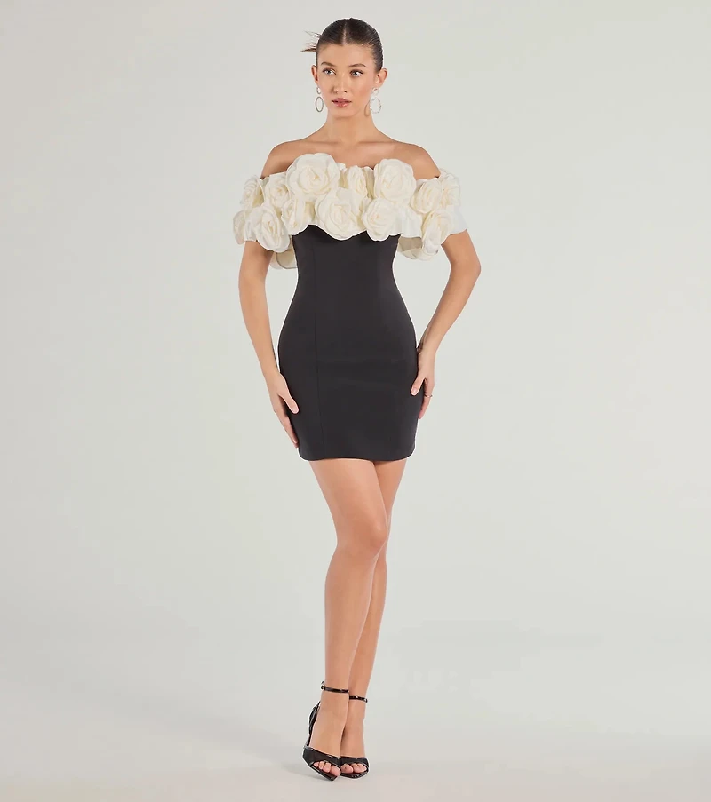 Nancy Off The Shoulder Floral Mini Dress