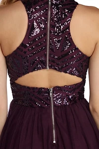 Jaiden Sequin Chevron Dress