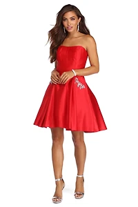 Noelle Formal Satin Party Dress