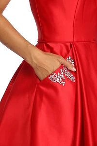 Noelle Formal Satin Party Dress