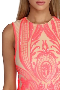 Kiki Formal Neon Sequin Dress