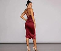 Kenzie Formal Lattice Midi Dress
