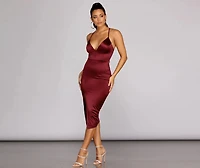 Kenzie Formal Lattice Midi Dress