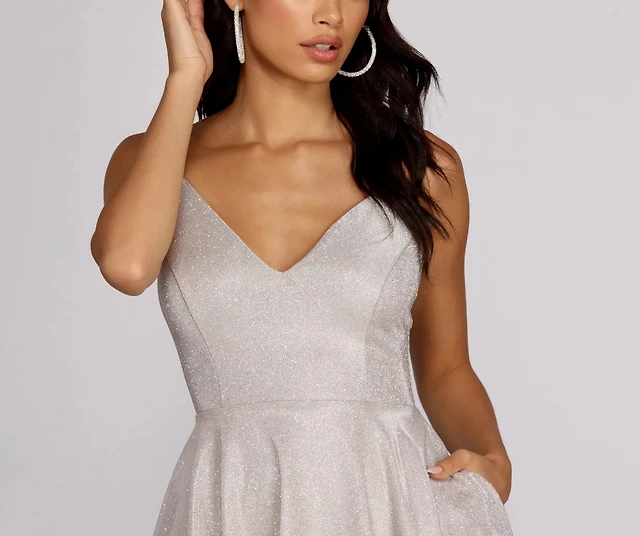slim fit dress slacks Dreamer Dress, Silver Sequin main image 0