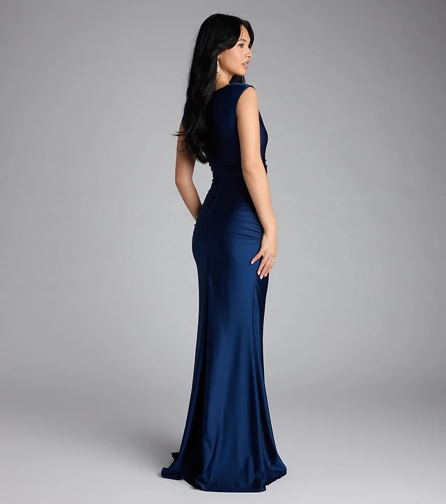 Windsor Blanca Boat Neck Mermaid Formal Dress | Westland Mall