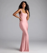 Abby Cowl Neck Mermaid Formal Dress