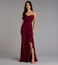 Sherrie Mesh Slit Mermaid Formal Dress