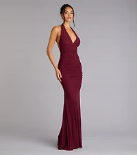 Juliana Mesh Strappy Back Formal Dress