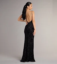Maddie Velvet Open Back Mermaid Formal Dress