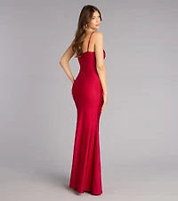 Tricia V-Neck Slit Mermaid Formal Dress