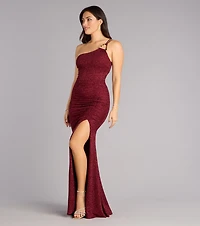 Margot Glitter One Shoulder Mermaid Formal Dress