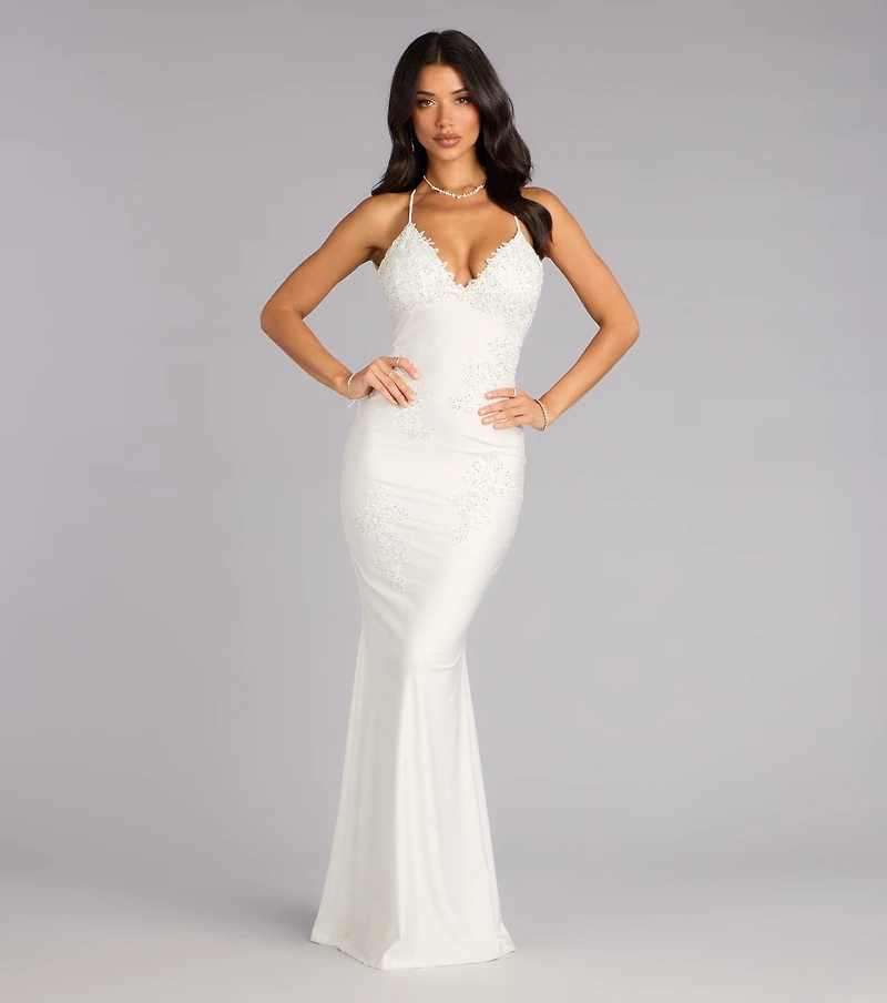 Melonie Open Back Mermaid Formal Dress