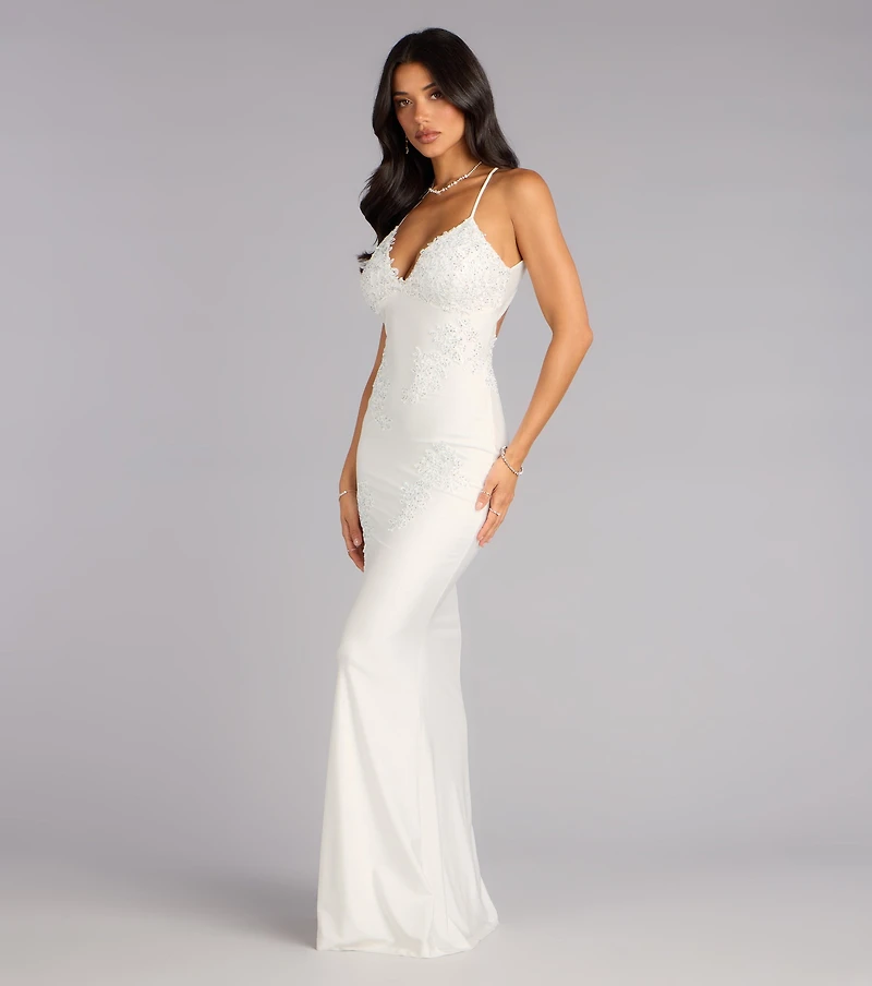 Melonie Open Back Mermaid Formal Dress