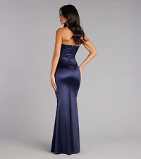 Sherry Satin Mermaid Formal Dress