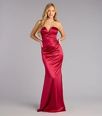 Sherry Satin Mermaid Formal Dress
