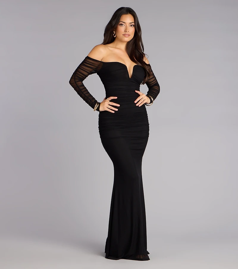 Janelle Mesh Mermaid Formal Dress