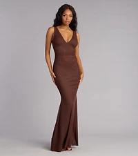 Erica Mesh Open Back Mermaid Formal Dress