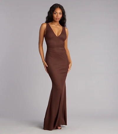Erica Mesh Open Back Mermaid Formal Dress