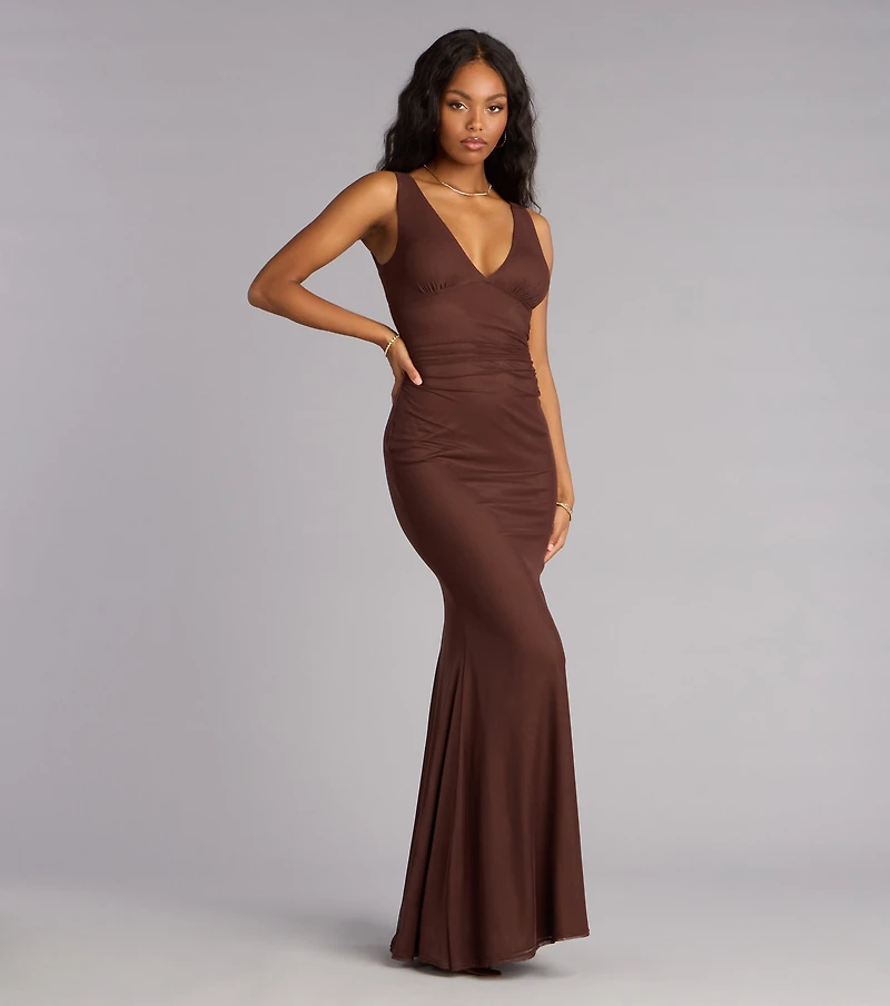 Erica Mesh Open Back Mermaid Formal Dress