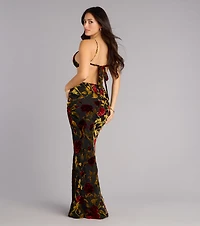 Milana Velvet Open Back Mermaid Formal Dress