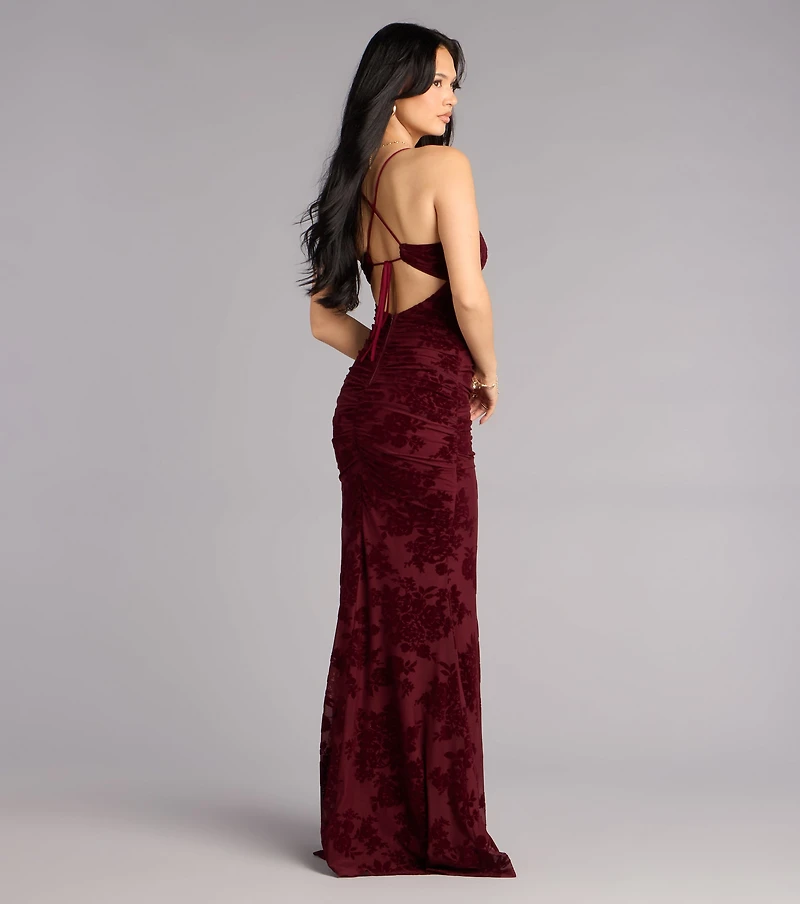 Mandy Strappy Tie-Back Mermaid Formal Dress