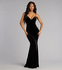 Marlene Velvet V-Neck Mermaid Formal Dress