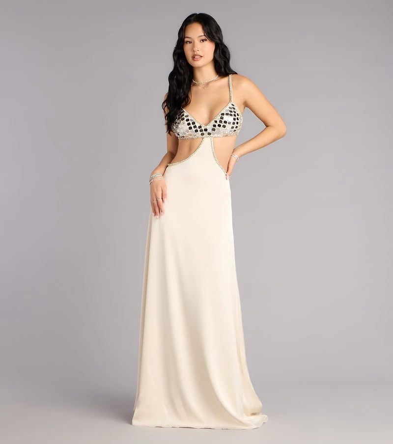 Marybelle Satin A-Line Formal Dress