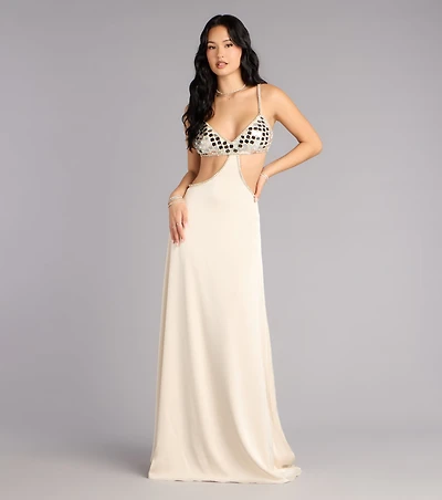 Marybelle Satin A-Line Formal Dress
