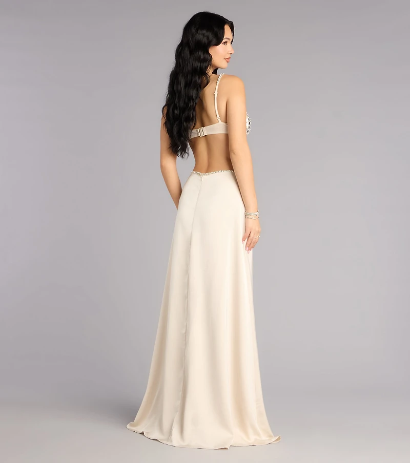 Marybelle Satin A-Line Formal Dress