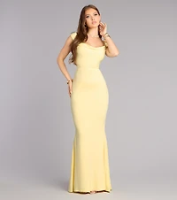 Vanessa Lace-Up Mermaid Formal Dress