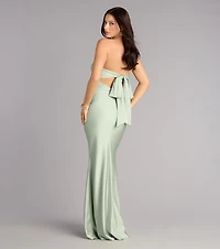 Kimberly Strapless Tie-Back Mermaid Formal Dress