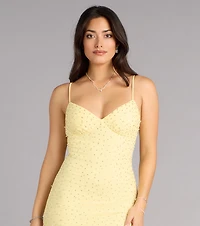 Anisa Pearl Rhinestone Mermaid Formal Dress