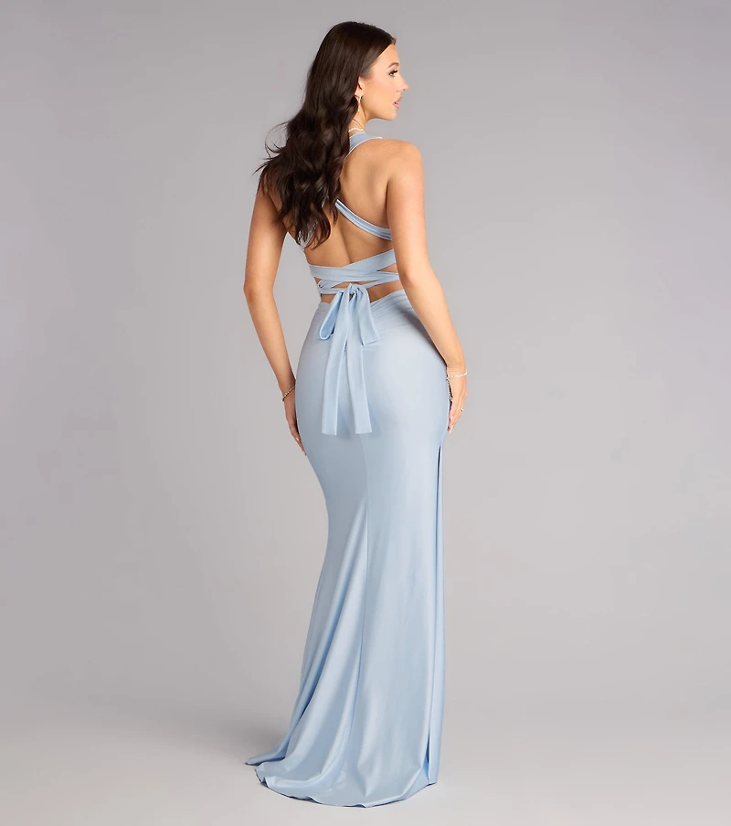 Jianne Formal Lace-Up Back Long Dress