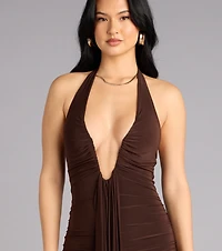 Allyssa Halter Sash Mermaid Formal Dress