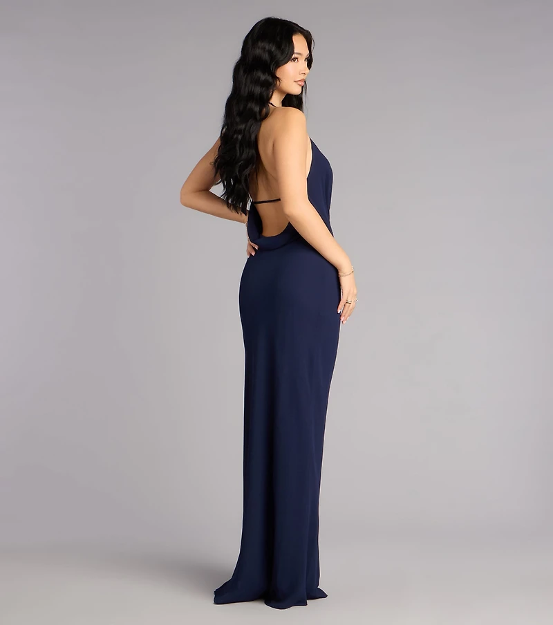 Hayley Chiffon Open Back Formal Dress