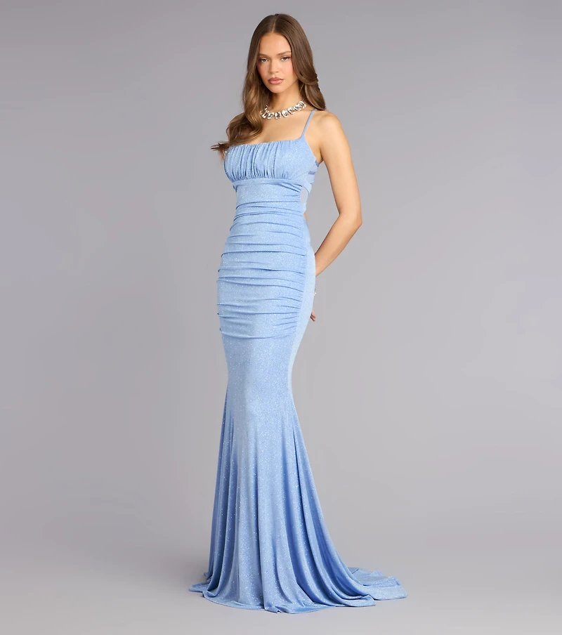 Kelsie Glitter Knit Mermaid Formal Dress