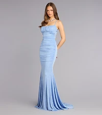 Kelsie Glitter Knit Mermaid Formal Dress