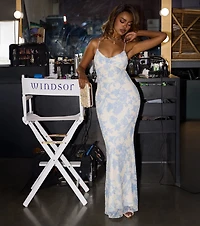 Kassie Beaded Sequin Floral Formal Dress