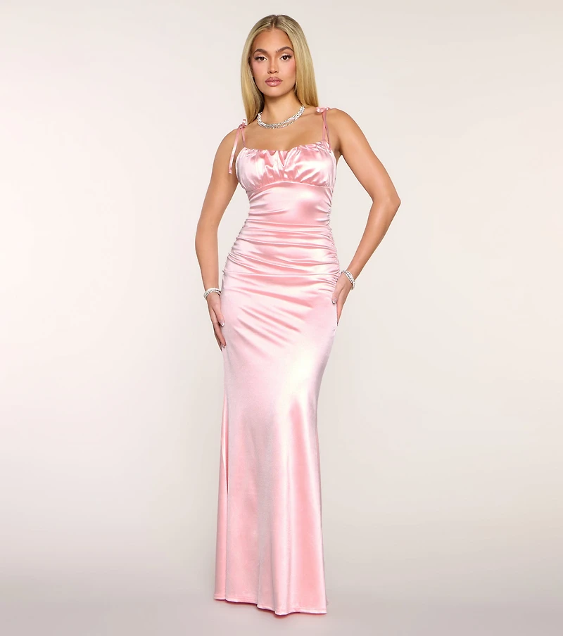 Lesley Satin Mermaid Formal Dress