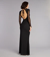 Celeste Mesh Cutout Mermaid Formal Dress