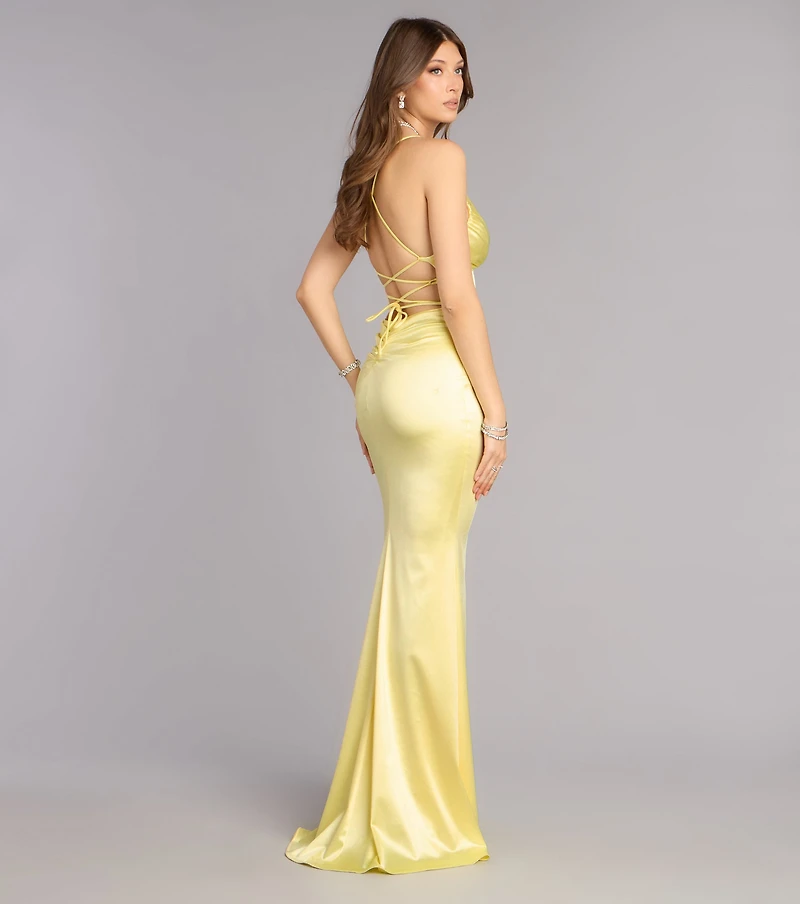 Morelia Satin Mermaid Formal Dress