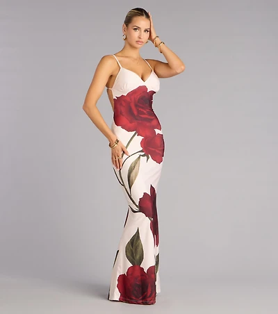 Madi Floral Print Mermaid Formal Dress