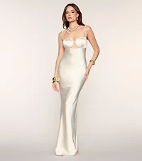Mel Satin Mermaid Formal Dress