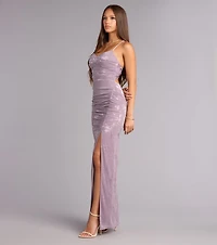 Braelyn Lace Slit Formal Dress