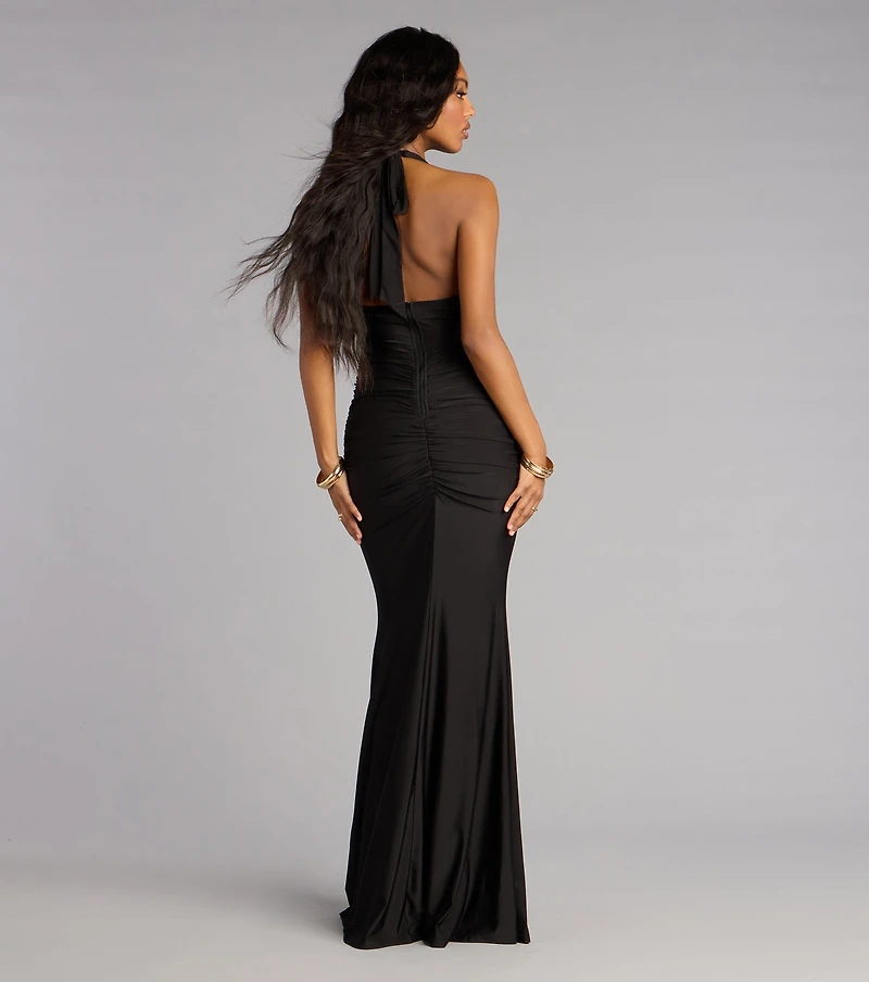 Zaria Halter Mermaid Formal Dress