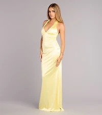 Ariyah Satin Halter Mermaid Dress