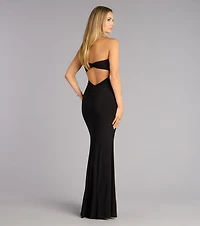 Janet Velvet Strapless Mermaid Dress